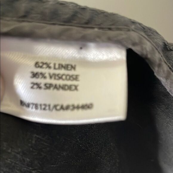 Eileen Fisher Gray Linen Blend Women's Jacket - Picture 3 of 4